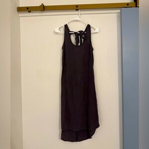 Cloth & Stone Anthropologie Distressed Black Wash Shift Dress, Boho Dress